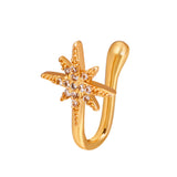 Brass Inlaid Zircon Star Heart Crown Nose Ring – Meaningful Gifts — 1