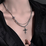 Dark Cross Necklace Men's Fashion Accessories – Stylish Gifts — 6
