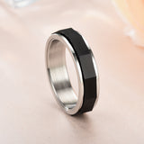 Irregular Black Multi Faceted Personalized Rotating – Meaningful Gifts — 5
