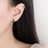 Fashion Crater Texture Green Stone Earrings – Stylish Gifts — 10