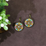 Style Tassel Earrings Female Leaf Circle Metal Leather – Stylish Gifts — 15