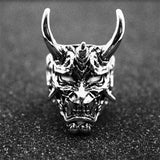 Distressed Prajna Mask Hip Hop Punk Ring – Holiday Gift Ideas — 5