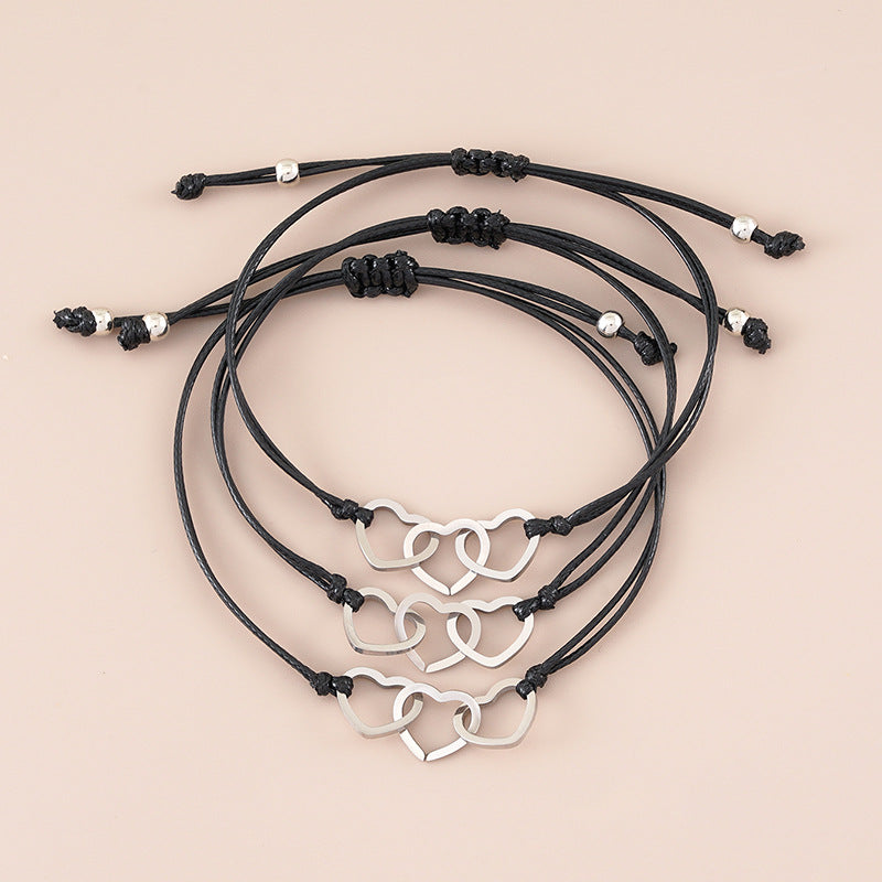 Stainless Steel Hollow Love Sisters Friendship – Jewelry Gift Ideas — 1