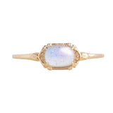 Silver Gilded Ring Natural Blue Light Elongated – Practical Gifts — 3