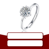 S925 Moosanshi Snowflake Star Awn Ring Creative Trend – Stylish Gifts — 4