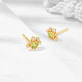 S925 Silver Plated 14K Gold Olivine Earrings – Useful Gifts — 2
