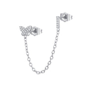 Women's Zircon Butterfly Alphabet One Piece Stud – Gifts for Her — 10