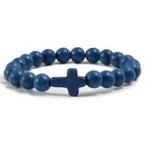 Blue Turquoise Cross Bracelet – Jewelry Gift Ideas — 11