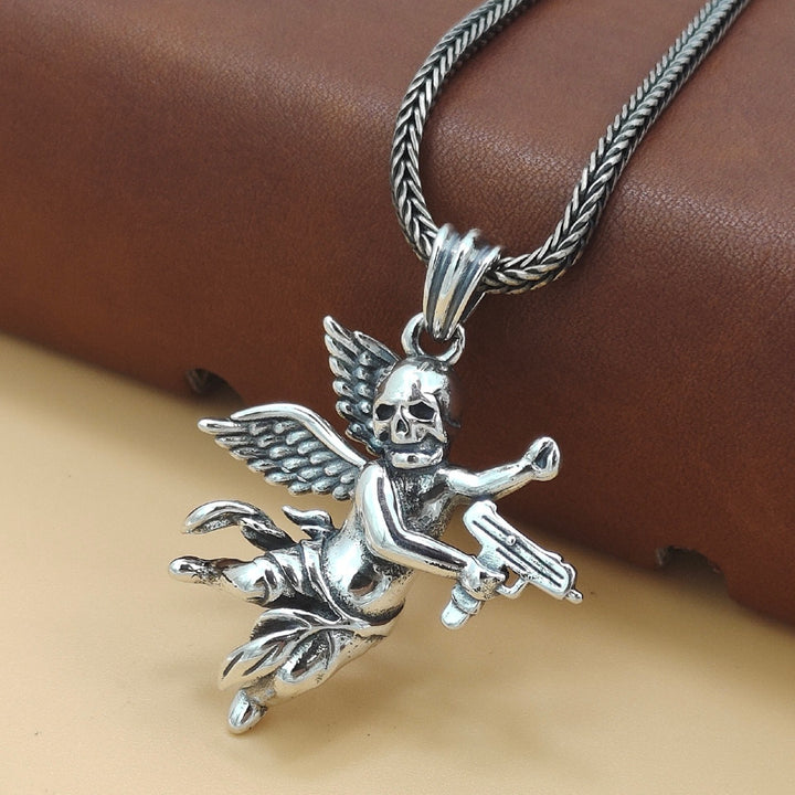 S925 Sterling Silver Vintage Distressed Skull – Jewelry Gift Ideas — 1
