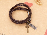 PU Woven Leather Cowhide Bracelet Double Ring – Jewelry Gift Ideas — 14