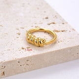 Threaded Titanium Croissant Ring Stainless Steel – Everyday Gifts — 4