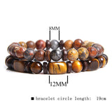 Natural Stone Men's Tiger's Eye Bead Double Layer – Jewelry Gift Ideas — 8