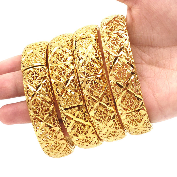 Gold Plated Openwork Copper Bracelet Ethiopia – Jewelry Gift Ideas — 1