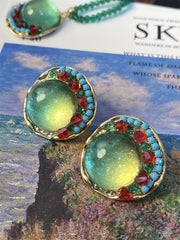 Court Retro Crystal Glass Color Earrings – Jewelry Gift Ideas — 10