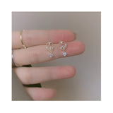 25 Silver Stud Earrings Women's French Simple Hollow – Gifts for Her — 3