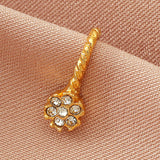 Zircon Nose Rings Metal U-Shaped Leaves Heart Nose – Everyday Gifts — 4