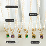 Wind Retro Ornament Clavicle Chain Zircon Freshwater – Practical Gifts — 9
