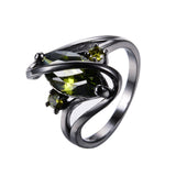 Black Gold S Shaped Zircon High End Diamond Ring – Gifts for Him — 7