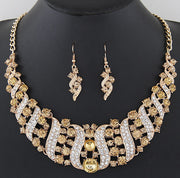 Metal Spiral Diamond Necklace Earring Set – Jewelry Gift Ideas — 5