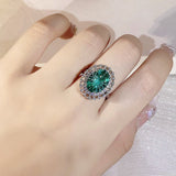 Silver Inlay Green Grandmother Design Ring – Meaningful Gifts — 3