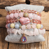 Natural Stone Glass Mixed Gravel Bracelet – Jewelry Gift Ideas — 1