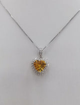 S925 Silver Plated White Gold Inlaid Citrine – Jewelry Gift Ideas — 4