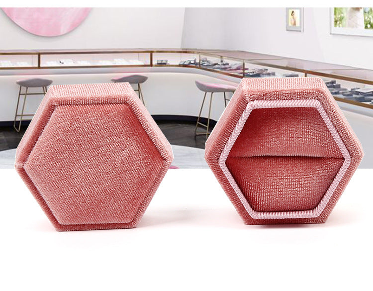 Jewelry Box Hexagonal Pair Ring Storage – Home & Living Gifts — 1