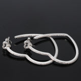 Earrings Studded With Diamonds Large Heart – Unique Gift Ideas — 3