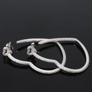 Earrings Studded With Diamonds Large Heart – Unique Gift Ideas — 3