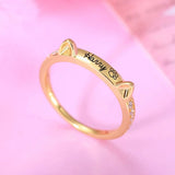 Personalized Pet Cat Ears Name Ring Fashion Jewelry – Stylish Gifts — 3