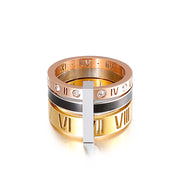 Stainless Steel Multi Ring Combination Roman Letter – Useful Gifts — 10