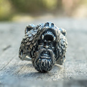 Viking Warrior Male Ring Bear Head Celtic Ring – Gifts for Him — 2
