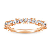 Sterling Silver Flowers Rose Gold Fashion Elegant Ring – Stylish Gifts — 3