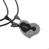 Cute Heart Couple Necklace With One Arrow LOVEYOU – Jewelry Gift Ideas — 16