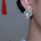 Women's Airy Diamond-shaped Earrings With Zirconia – Gifts for Her — 2