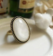 Vintage Oval Flower Gemstone Ring For Women – Gifts for Her — 13