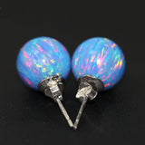 Silver Stud Earrings Opal Feature Colorful – Unique Gift Ideas — 4