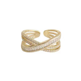 Light Luxury Style Full Diamond Cross Ring With Micro – Stylish Gifts — 4
