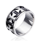 Vintage Cross Men's Titanium Steel Ring – Gifts for Him — 6