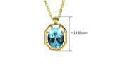 Silver Vintage Sky Blue Topaz Necklace Clavicle – Jewelry Gift Ideas — 5