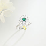 Sunflower Rotating Ring Set With Diamond Simple – Small Gift Ideas — 8