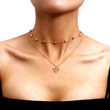 Double-layer Heart Pendant Fine Chain Necklace – Jewelry Gift Ideas — 6