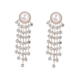 Creative Alloy Inlaid Pearl Diamond Rhinestone Long – Gifts for Her — 6