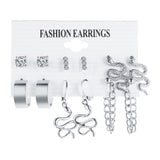 Fashion And Personality 6-pair Studded Earrings – Stylish Gifts — 6