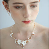 Bridal Necklace Exquisite Ceramic Flower Wedding – Jewelry Gift Ideas — 2