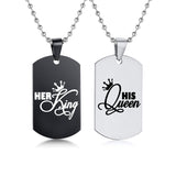 Her King His Queen Stainless Steel Dog Tags – Jewelry Gift Ideas — 4