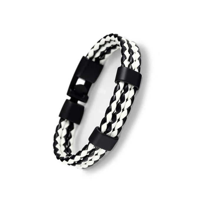 Leather Braided Bracelet Alloy Buckle – Jewelry Gift Ideas — 1
