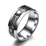 Men's And Women's Fashion Stainless Steel ECG Rings – Stylish Gifts — 3