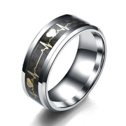 Men's And Women's Fashion Stainless Steel ECG Rings – Stylish Gifts — 3