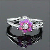 Flower Ring Women's Synthetic Ornament – Gifts for Her — 12